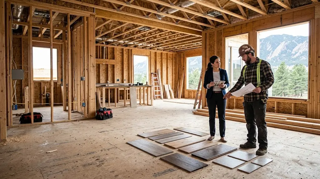 New construction flooring selection Boulder County Colorado builder contractor