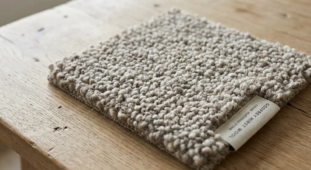 Wool carpet texture natural fiber flooring Boulder CO showroom sample